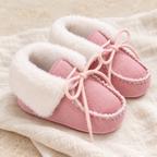 Soft-Sole Baby Snow Boots — Pink studio photo