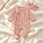 The Ruffle Footed Romper & Headband — Style 06 studio product photo