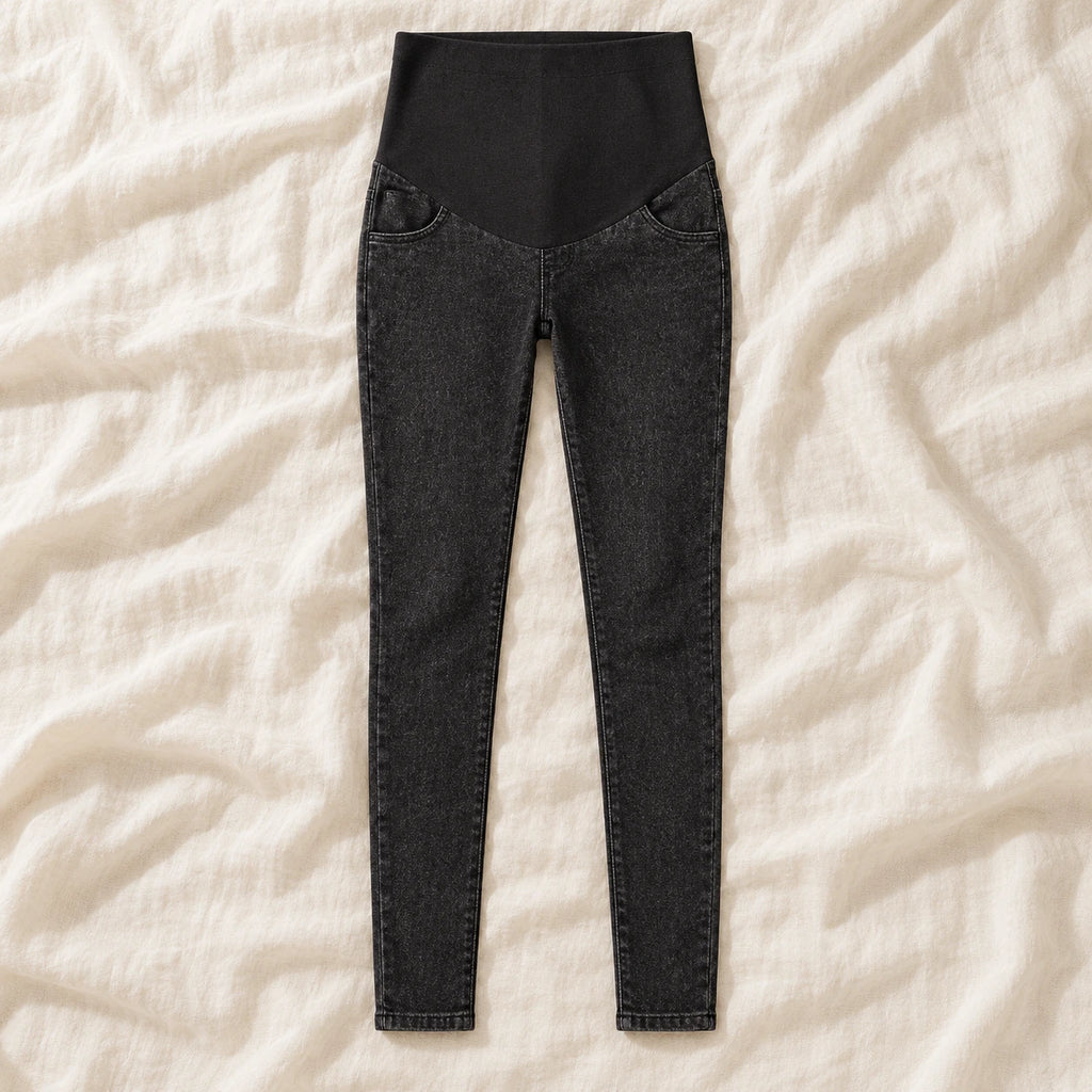 Tots & Moms maternity jeans — Black — Plain, product view
