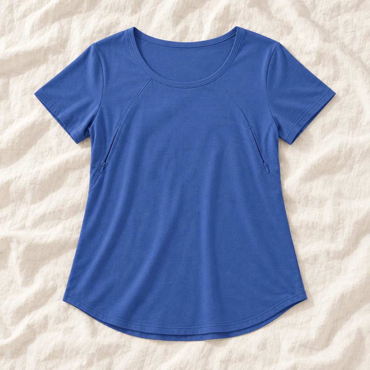 Tots & Moms nursing T-shirt — Blue — product photograph