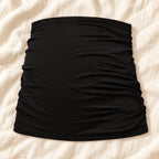 Tots & Moms stretch maternity band — black / China Mainland / M — product on cream linen