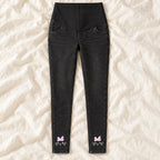 Tots & Moms maternity jeans — Black — Bow Cat, product view