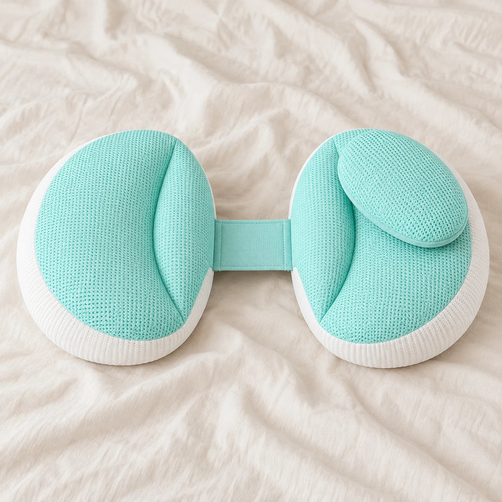 Compact Double-Wedge Maternity Support Pillow — Green — product detail