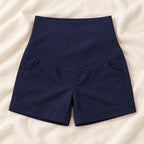 Adjustable-Waist Maternity Shorts — Navy blue — product detail