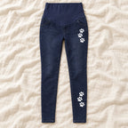 Tots & Moms maternity jeans — Indigo — Paw Print, product view