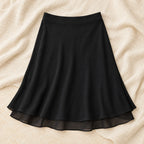 Double-Layer Maternity Pencil Skirt — 2, product on cream linen