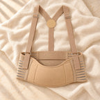 Everyday Pregnancy Belly Support Belt, Dark Khaki, on warm cream linen