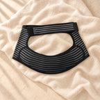Adjustable Maternity Abdominal Support Belt, black, on cream linen