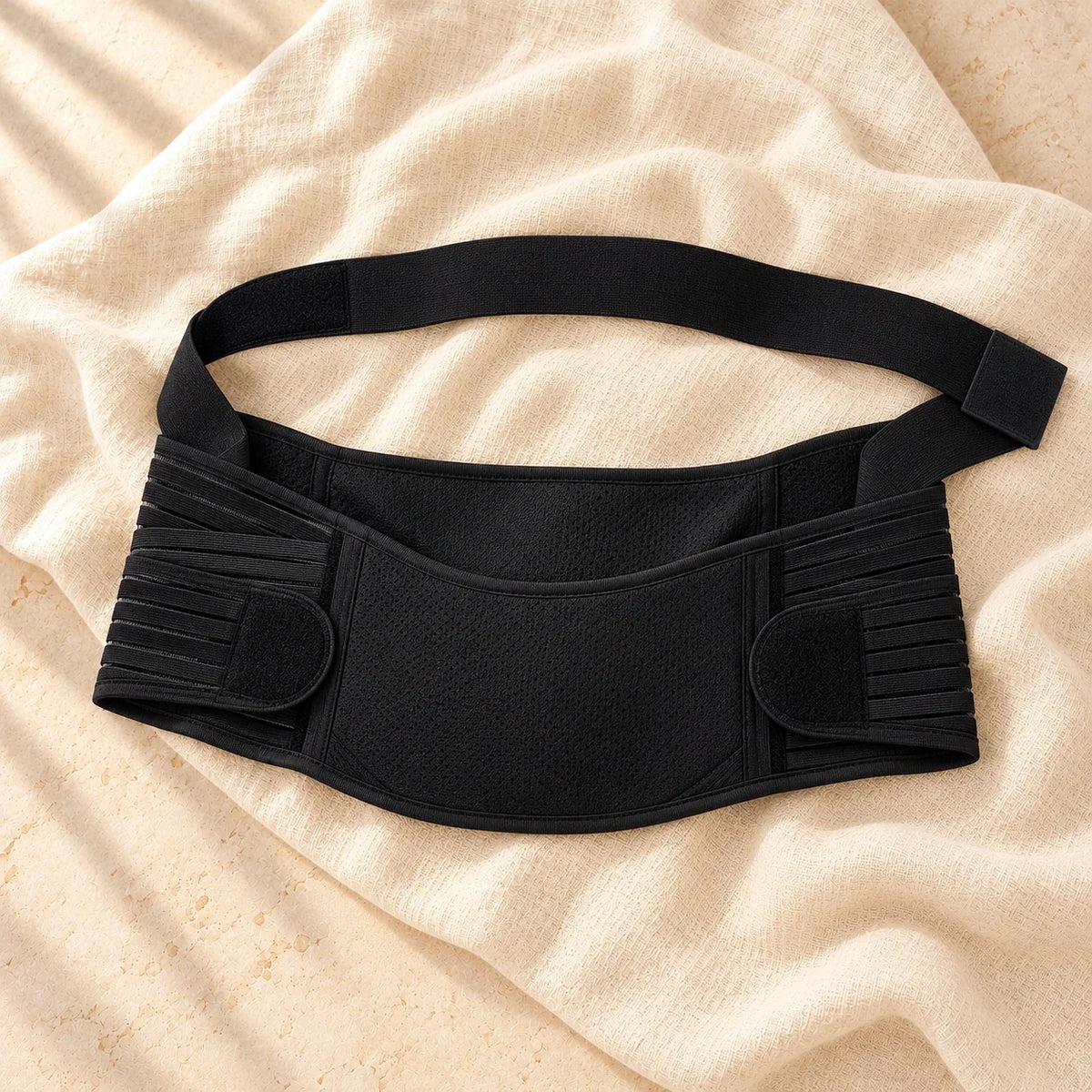 Lightweight Pregnancy Support Belt, XXL, product on cream linen