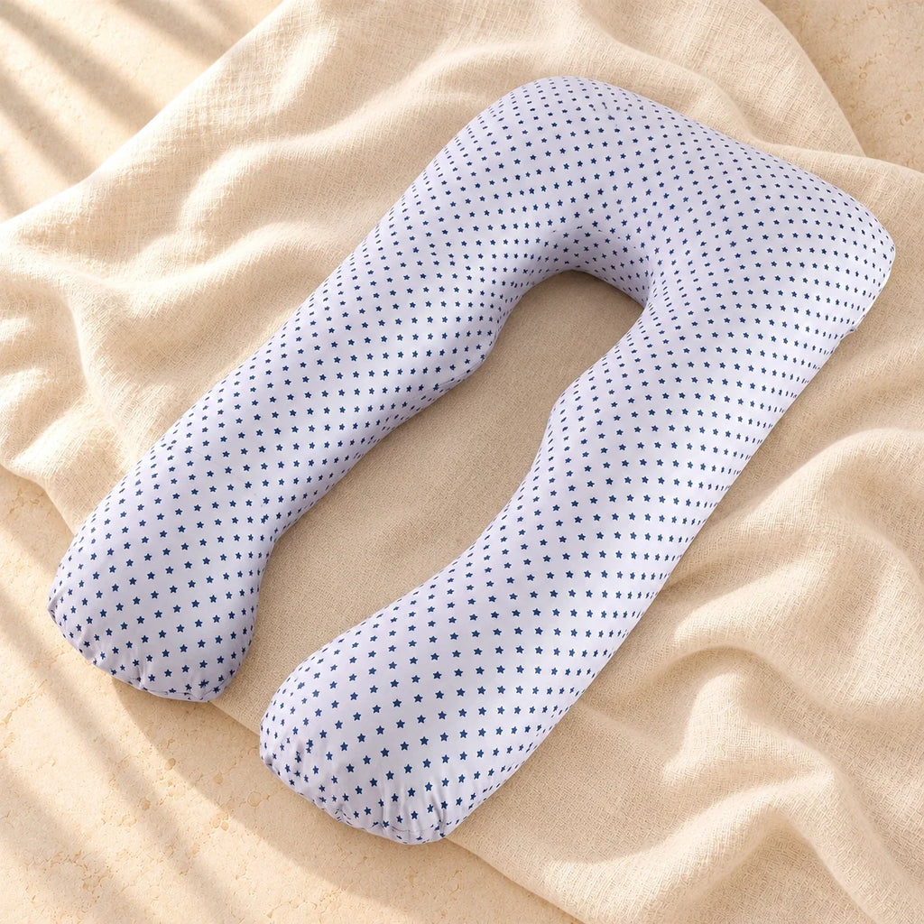 Full-Body Pregnancy Pillow — 130 × 70 cm, D, product on cream linen