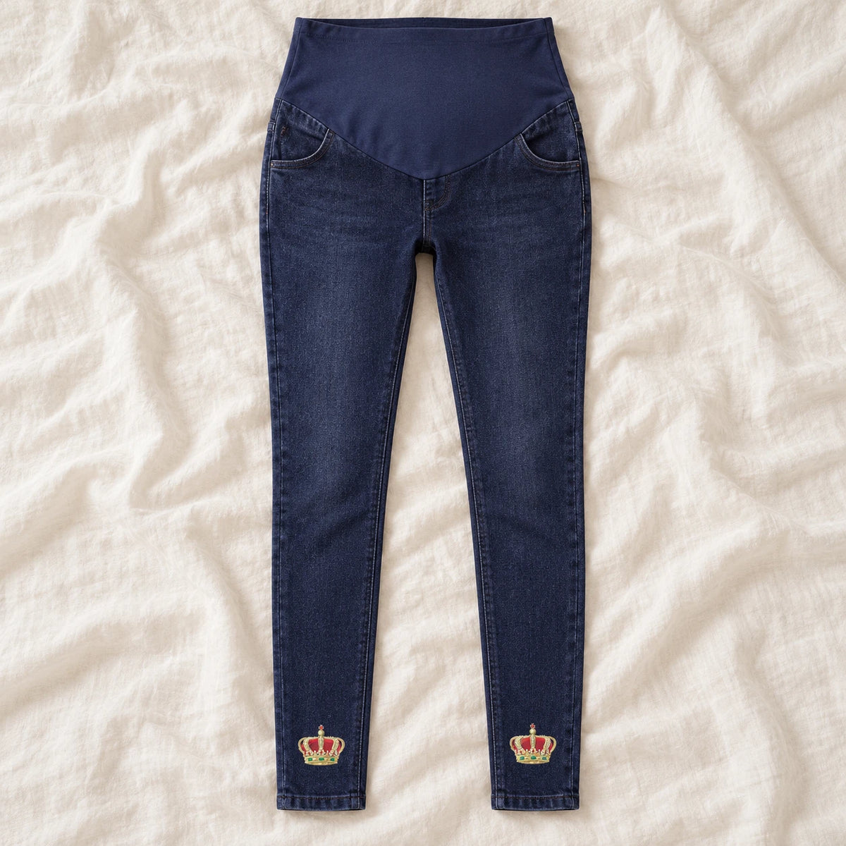 Tots & Moms maternity jeans — Indigo — Crown, product view