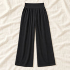 Lightweight Wide-Leg Maternity Trousers — Black — product detail