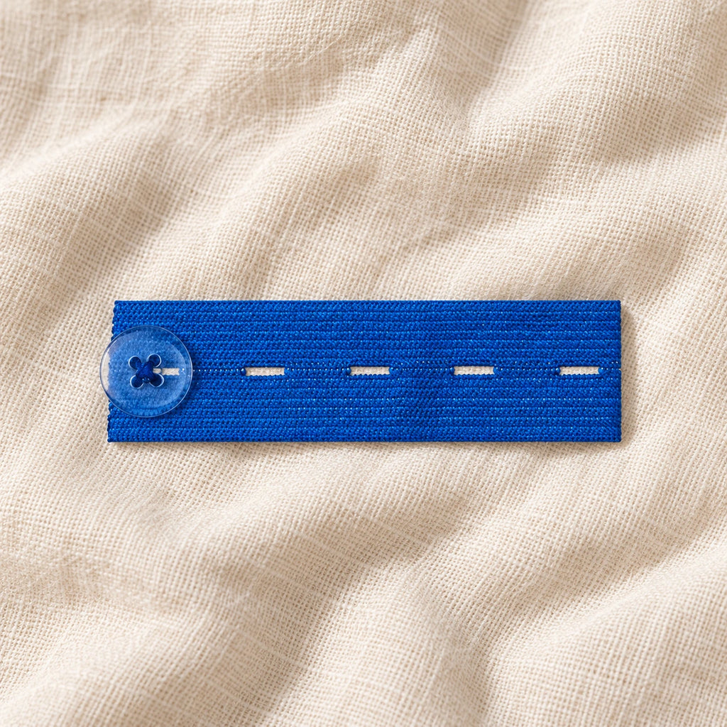 Tots & Moms button waistband extender — Royal blue — one representative piece