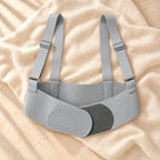 Maternity Belly Band with Back Straps, Gray-1PCS, on cream linen