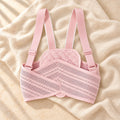 Breathable Adjustable Pregnancy Support Belt, Pink, on cream linen