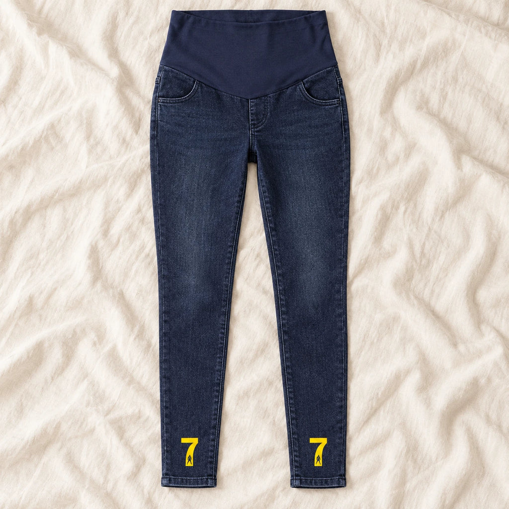 Tots & Moms maternity jeans — Indigo — Number 7, product view