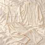 Tots & Moms three-piece nursing pyjama set — style SY-5603 — complete set on cream linen