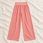 Lightweight Wide-Leg Maternity Trousers — Coral — product detail