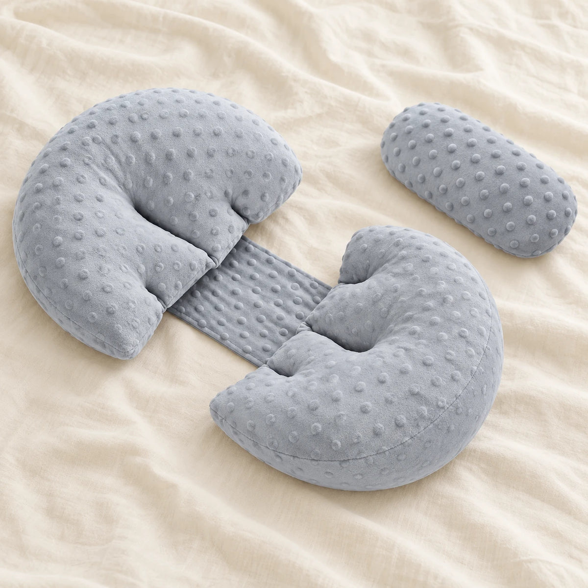 Pregnancy Pillow with Two Auxiliary Cushions — Gray — product detail