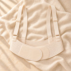 Maternity Support Belt with Shoulder Straps, Beige-1PCS, on cream linen