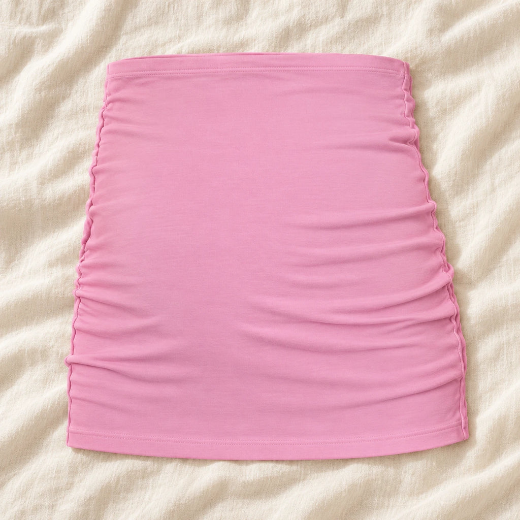 Tots & Moms stretch maternity band — hot pink / China Mainland / M — product on cream linen