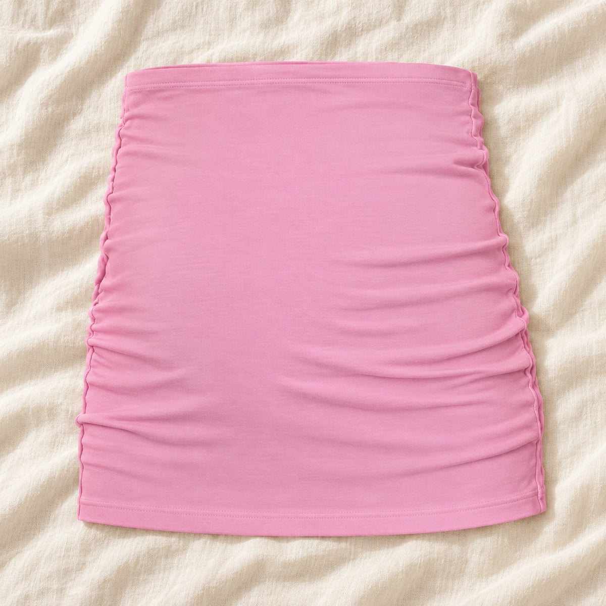 Tots & Moms stretch maternity band — hot pink / China Mainland / M — product on cream linen