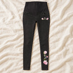 Tots & Moms maternity jeans — Black — Pink Rose Love, product view