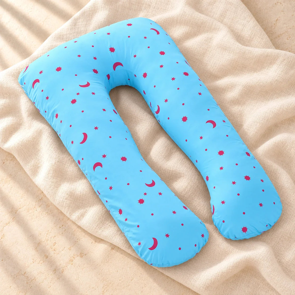 Full-Body Pregnancy Pillow — 130 × 70 cm, M, product on cream linen