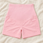 Adjustable-Waist Maternity Shorts — Pink — product detail