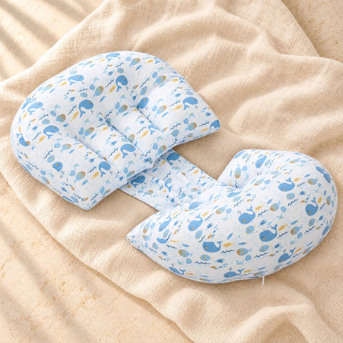 Adjustable Maternity Waist Support Pillow, Style A, on warm cream linen