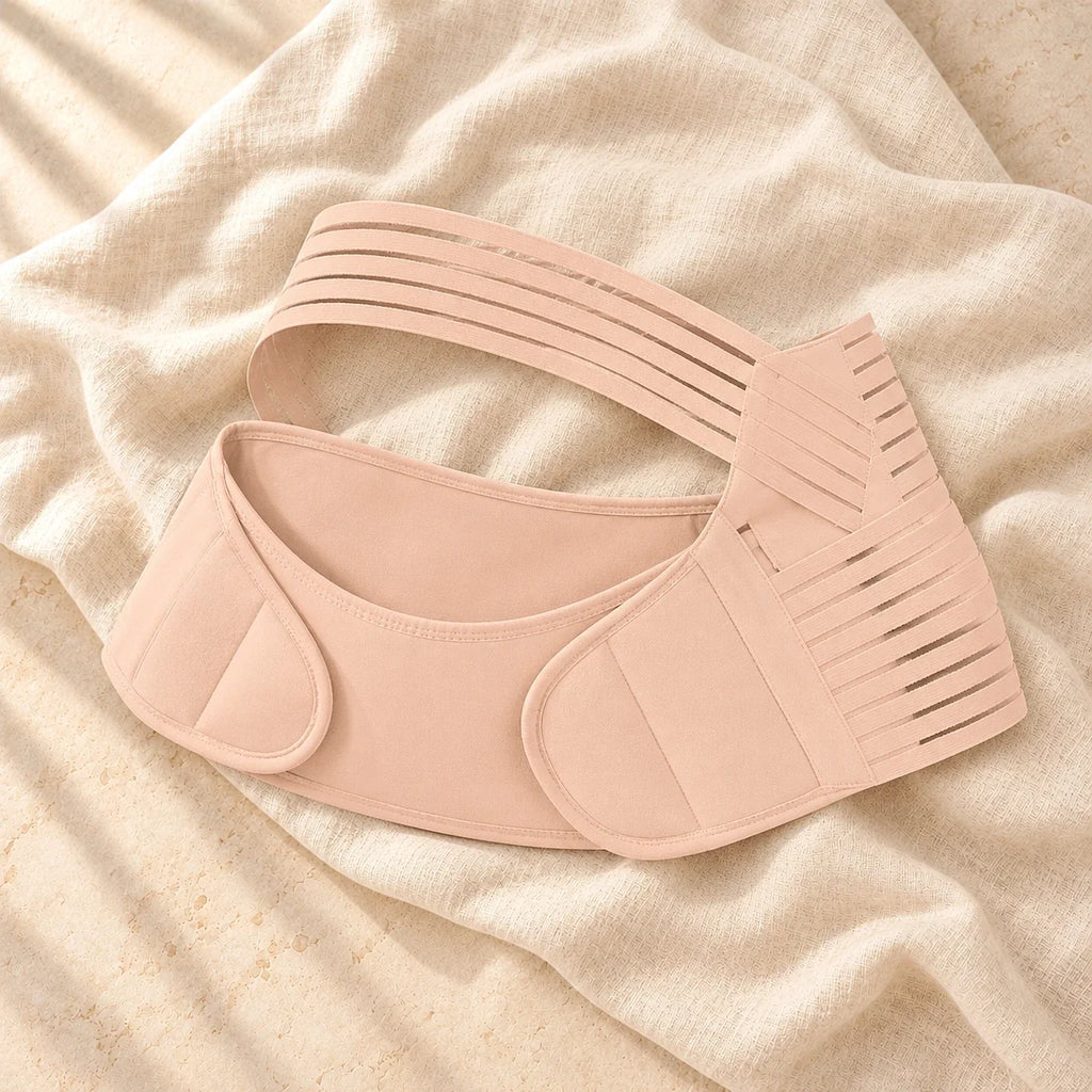 Three-Piece Maternity Support Belt Set, KAKHI, product on cream linen