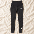 Tots & Moms maternity jeans — Black — Solid Heartbeat, product view