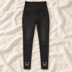 Tots & Moms maternity jeans — Black — Outline Cat, product view