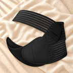 Hook-and-Loop Maternity Support Band, black, on cream linen