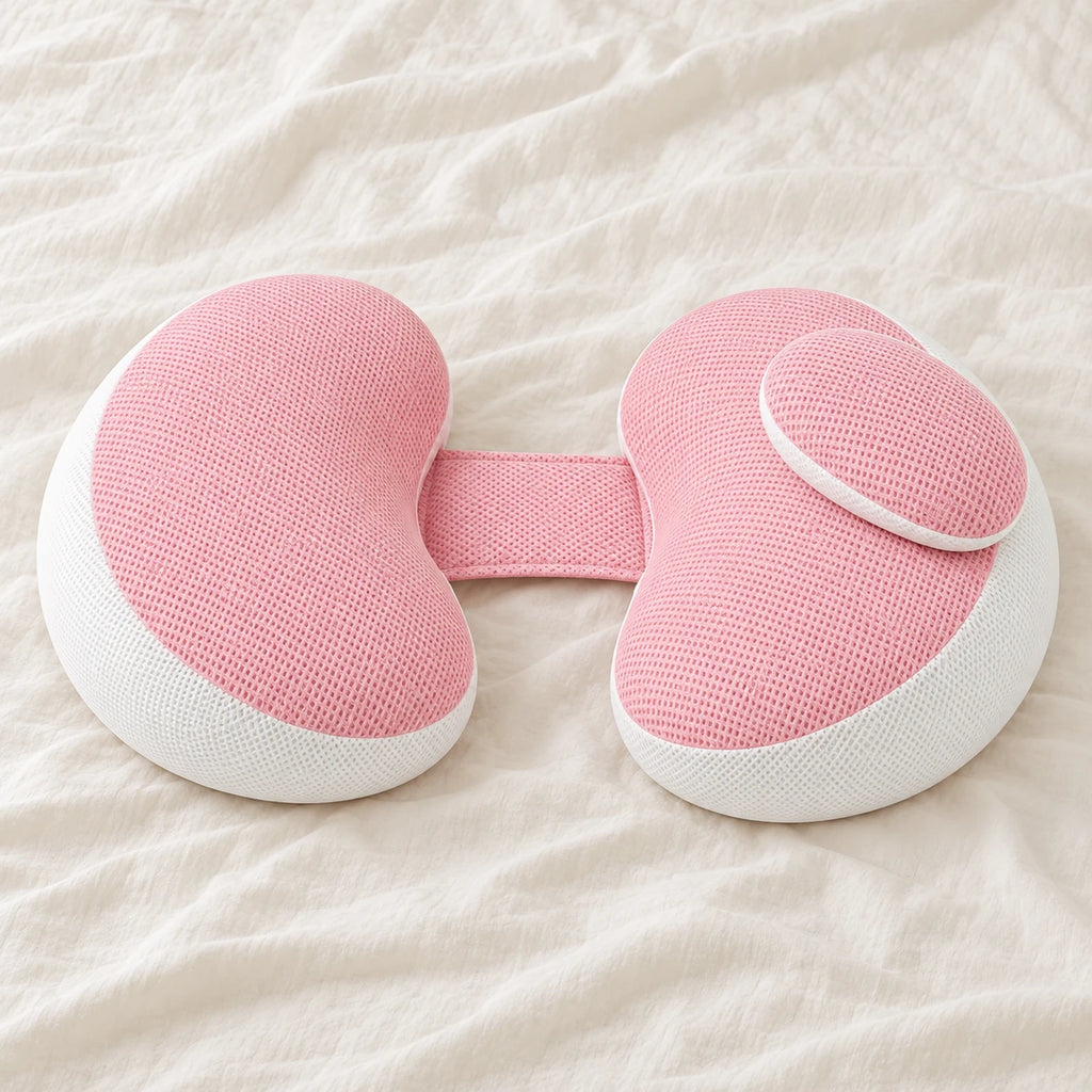 Compact Double-Wedge Maternity Support Pillow — Pink — product detail