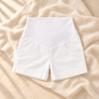 Adjustable-Waist Maternity Shorts — White — product detail