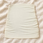 Tots & Moms stretch maternity band — beige / China Mainland / M — product on cream linen