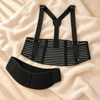 Three-Piece Maternity Support Belt Set, A black, product on cream linen