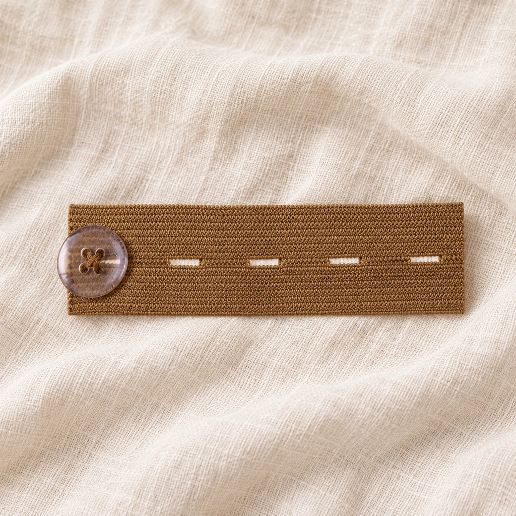Tots & Moms button waistband extender — Brown — one representative piece