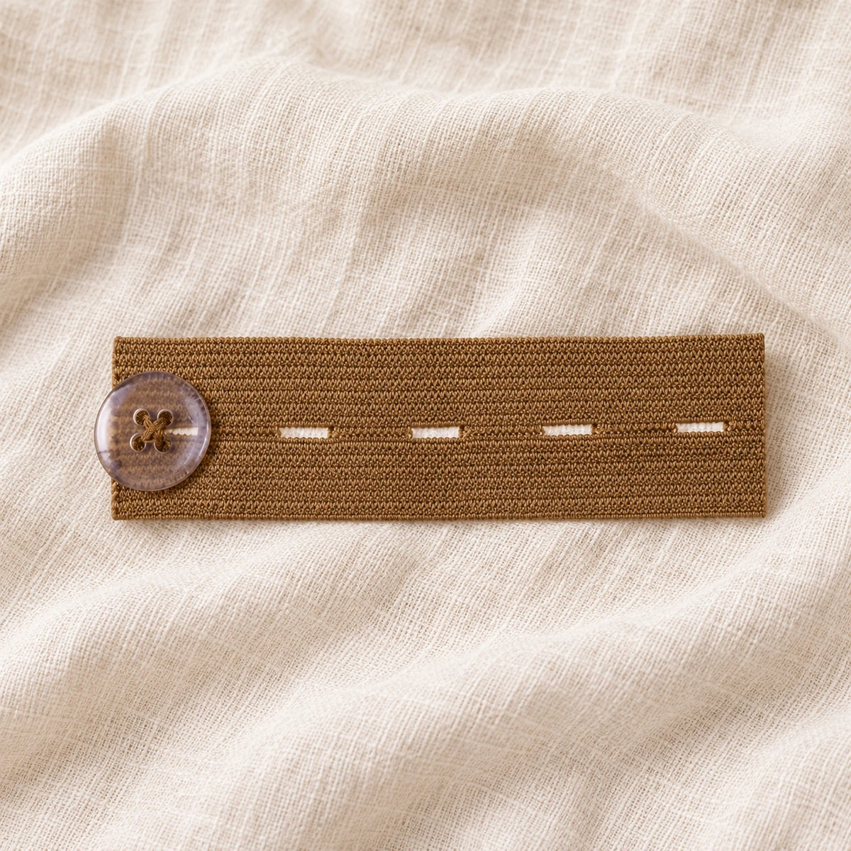 Tots & Moms button waistband extender — Brown — one representative piece