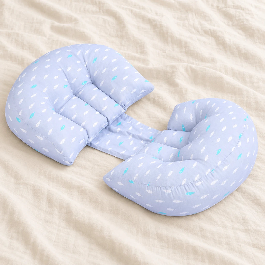 Adjustable Maternity Waist Support Pillow — Lavender Feathers — product detail