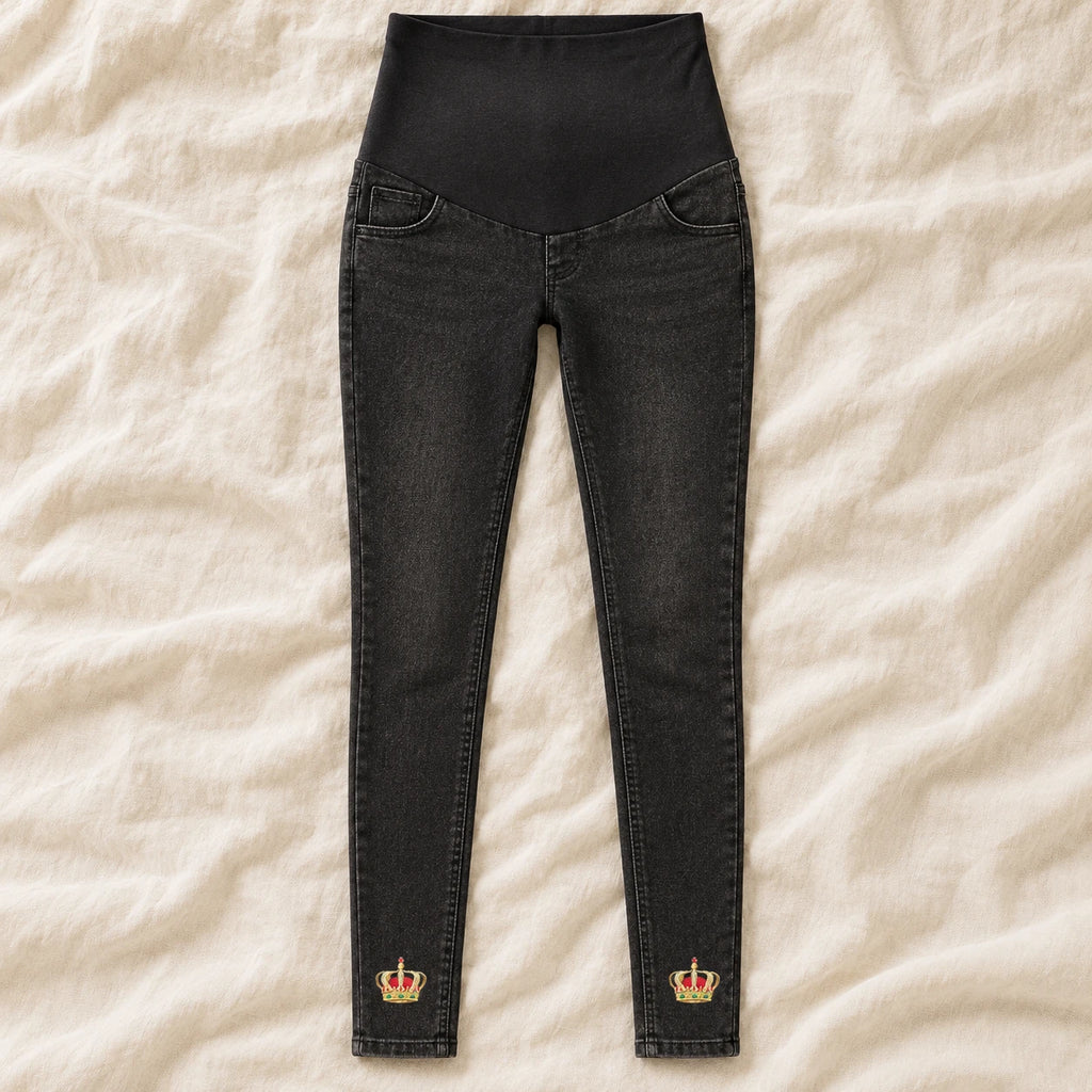 Tots & Moms maternity jeans — Black — Crown, product view