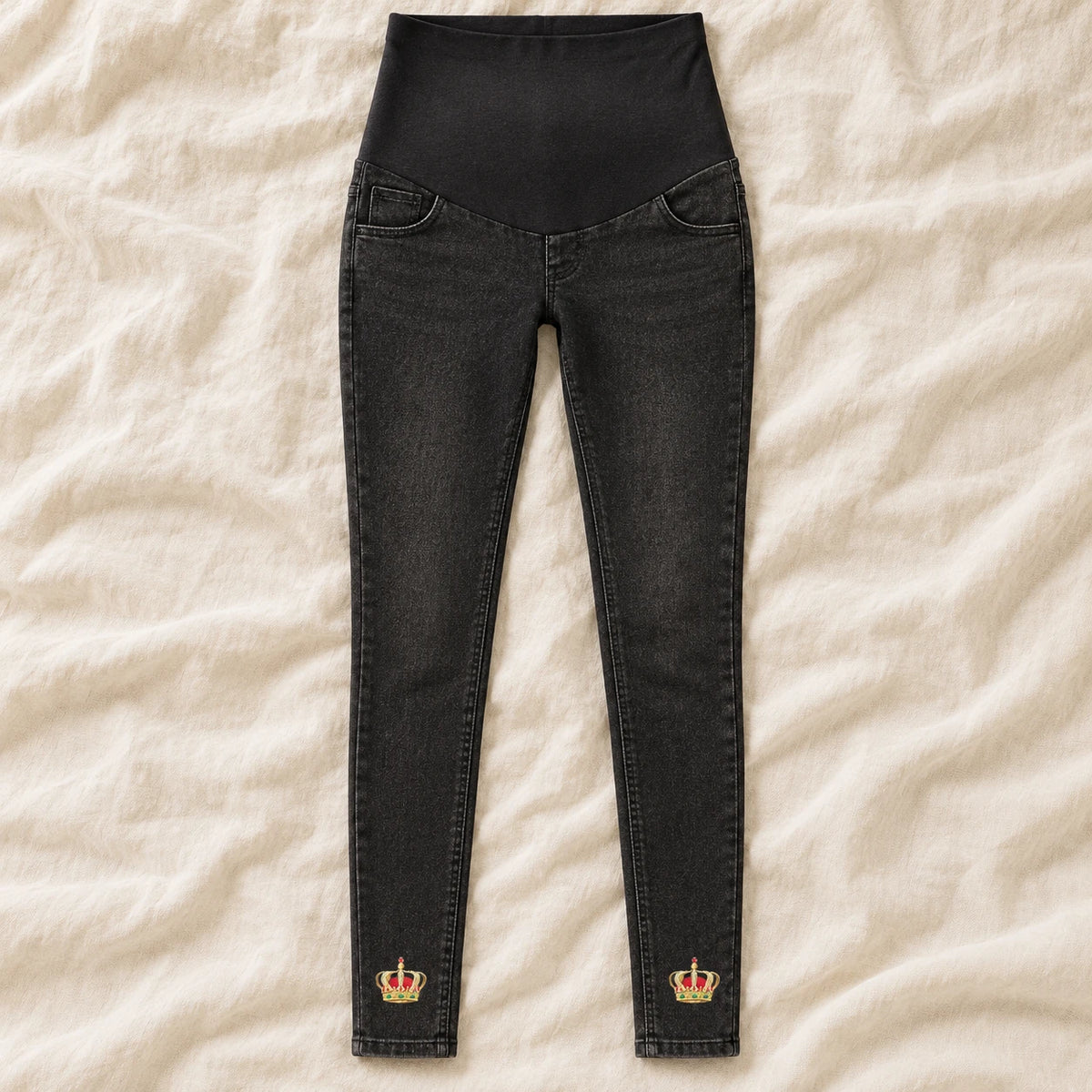 Tots & Moms maternity jeans — Black — Crown, product view