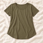 Tots & Moms nursing T-shirt — army green — product photograph