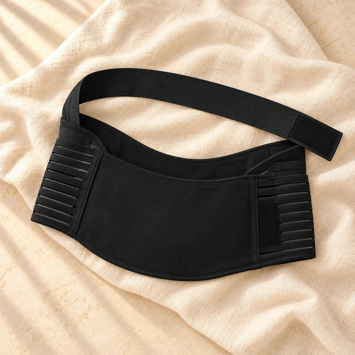 Lightweight Pregnancy Support Belt, XL, on cream linen