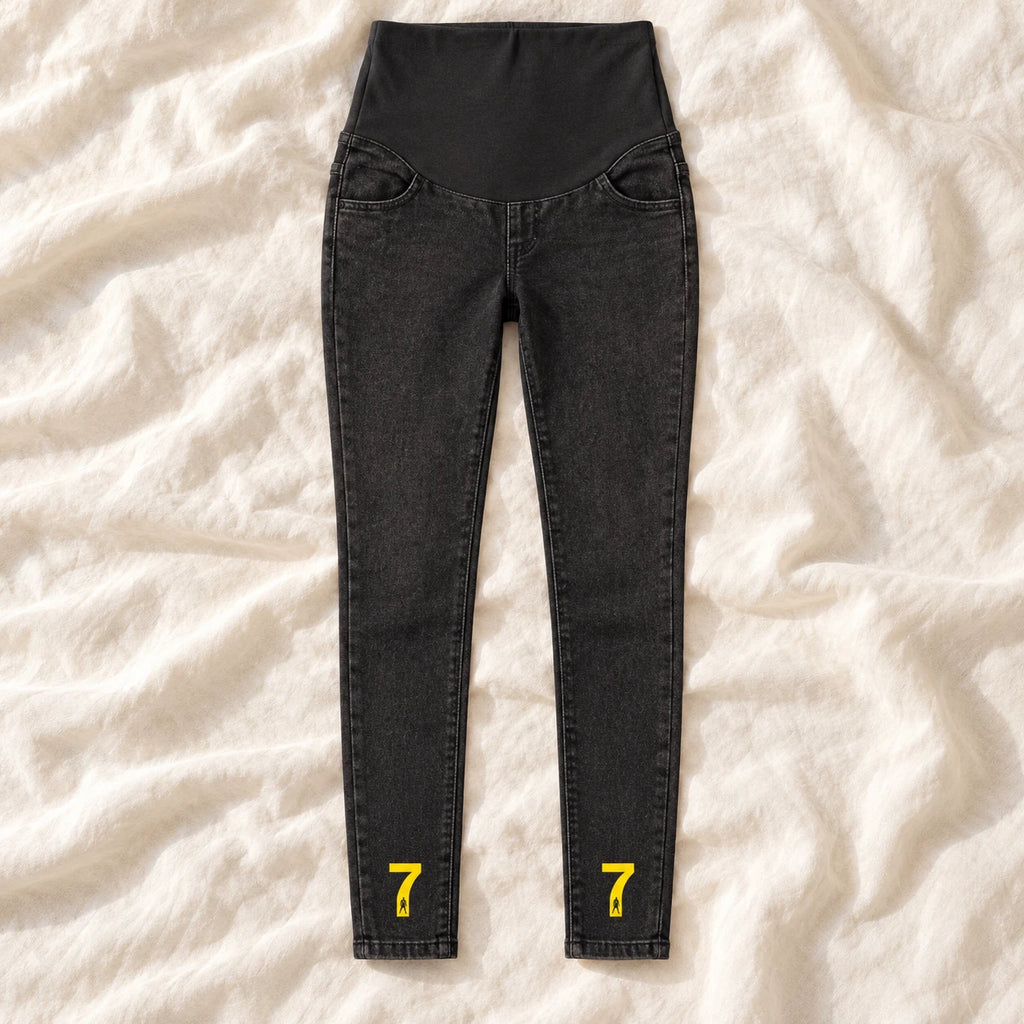 Tots & Moms maternity jeans — Black — Number 7, product view