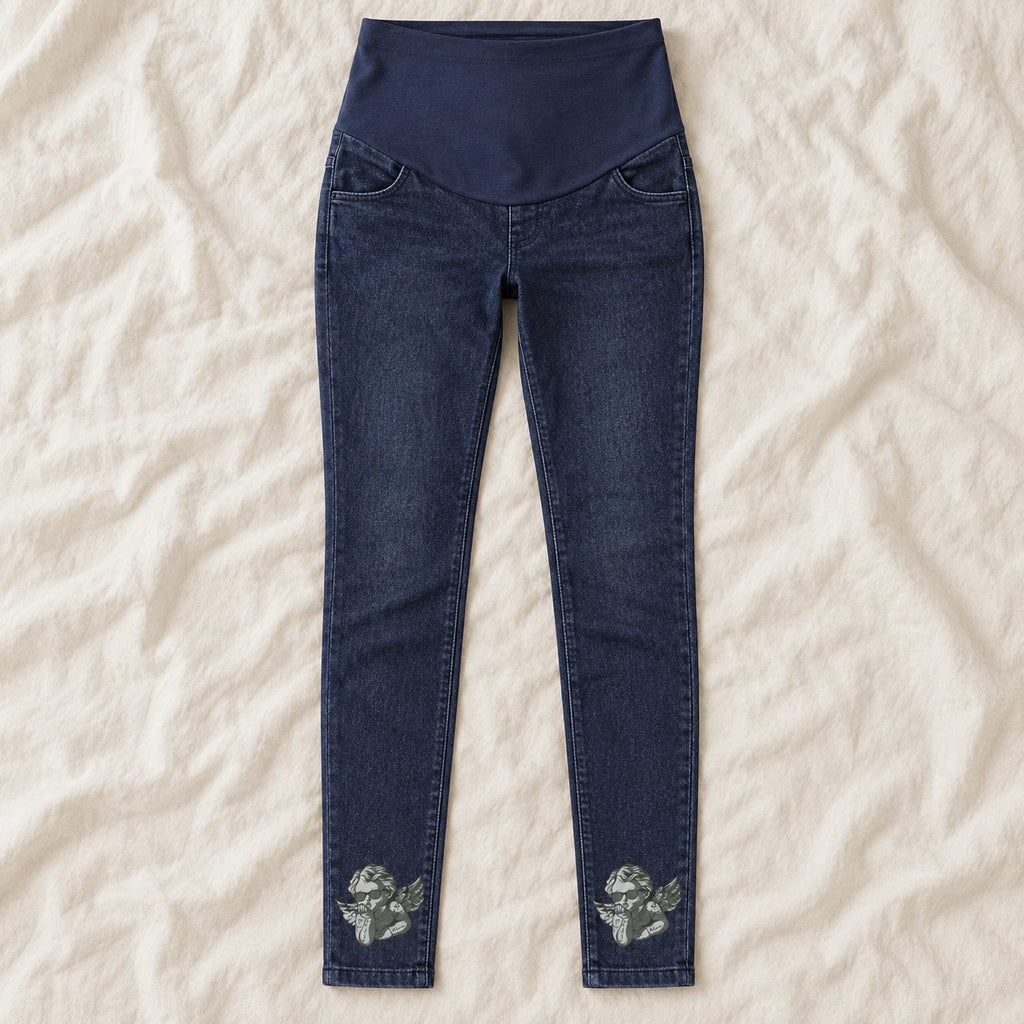 Tots & Moms maternity jeans — Indigo — Cherub, product view