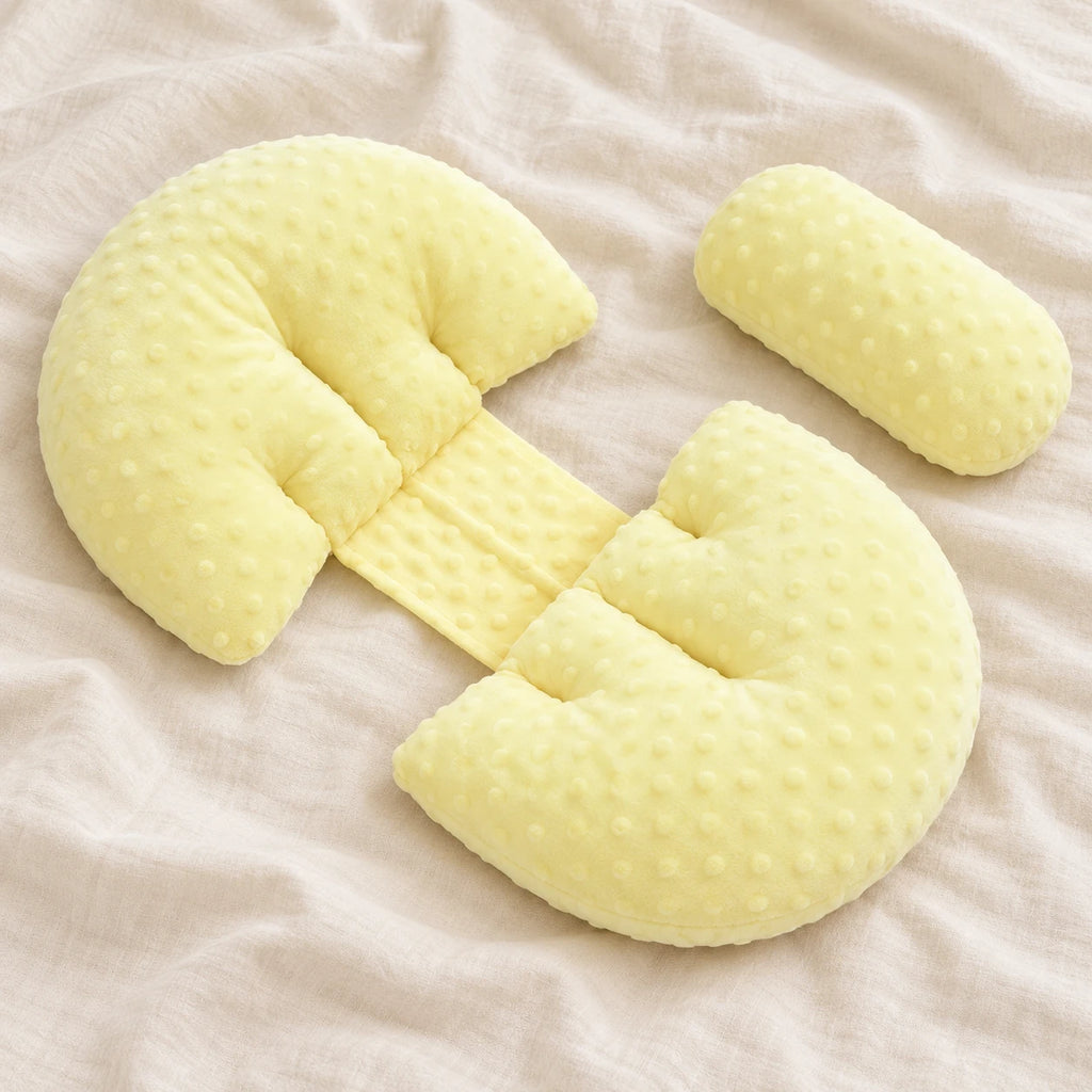 Pregnancy Pillow with Two Auxiliary Cushions — Yellow — product detail