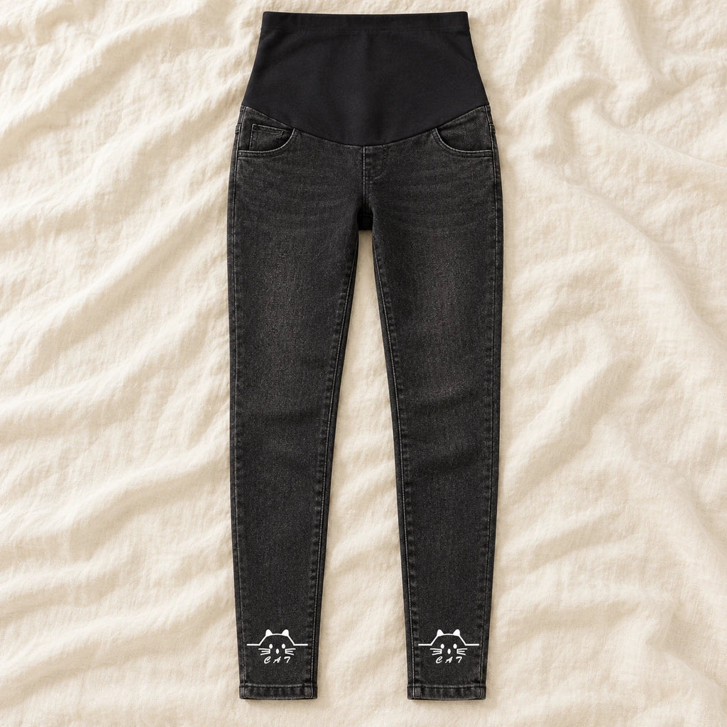 Tots & Moms maternity jeans — Black — Cat, product view
