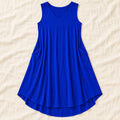 Sleeveless A-Line Maternity Dress — Royal Blue — product detail